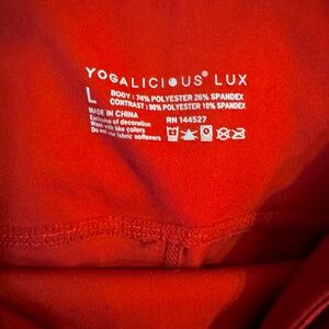 Yogalicious Lux Red Leggings